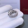 Custom Solid 18k Gold Cartier Panthère de Cartier Ring Medium Model Half-Paved Custom Solid 18k Gold Cartier Panthère de Cartier Ring Medium Model Half-Paved
