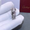 Custom Solid 18k Gold Cartier Panthère de Cartier Ring Medium Model Half-Paved Custom Solid 18k Gold Cartier Panthère de Cartier Ring Medium Model Half-Paved