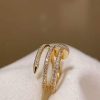 Custom Solid 18k Gold Cartier Juste un Clou ring Double half-paved Custom Solid 18k Gold Cartier Juste un Clou ring Double half-paved