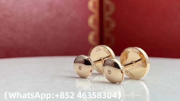 Custom Solid 18k Gold Bulgari Jewelry Bulgari Single Circle Stud Earring with Round Brilliant Pavé Diamonds