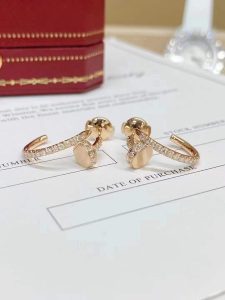 Custom Solid 18k Gold Cartier Jewelry Juste un Clou Hoop Earrings