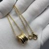Custom Solid 18k Gold Bulgari B.zero1 Necklace with Chain and Small Round Pendant