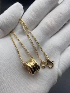 Custom Solid 18k Gold Bulgari B.zero1 Necklace with Chain and Small Round Pendant