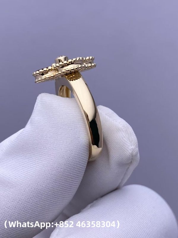 Custom Van Cleef & Arpels Vintage Alhambra Ring