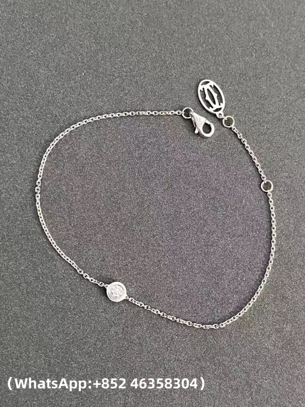 Custom Solid 18K Rose Gold Cartier Jewelry Cartier d'Amour Bracelet, Diamond, Medium Model