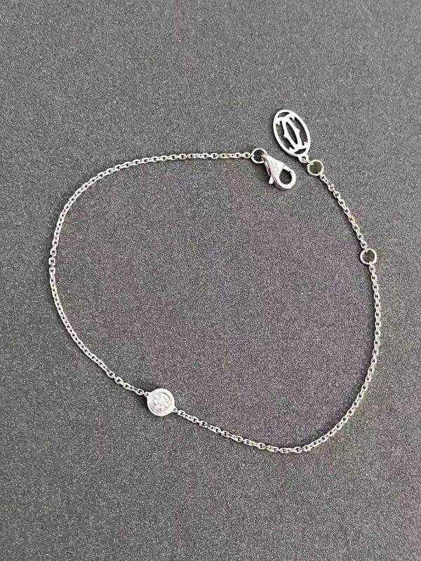 Custom Solid 18K Rose Gold Cartier Jewelry Cartier d'Amour Bracelet, Diamond, Medium Model