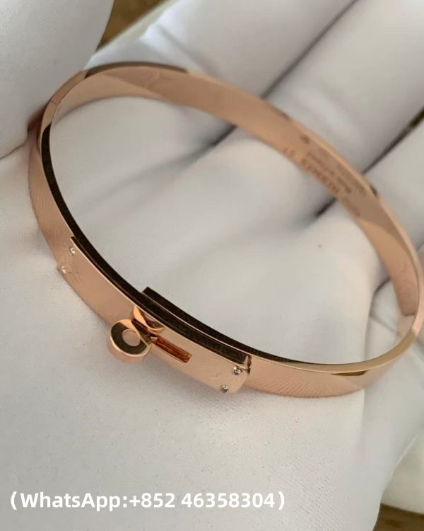 Custom Solid 18K Gold Hermes Jewelry Collier de Chien Bracelet Small Model