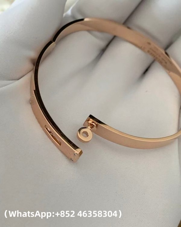 Custom Solid 18K Gold Hermes Jewelry Collier de Chien Bracelet Small Model