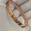 Custom Solid 18K Gold Hermes Jewelry Collier de Chien Bracelet Small Model