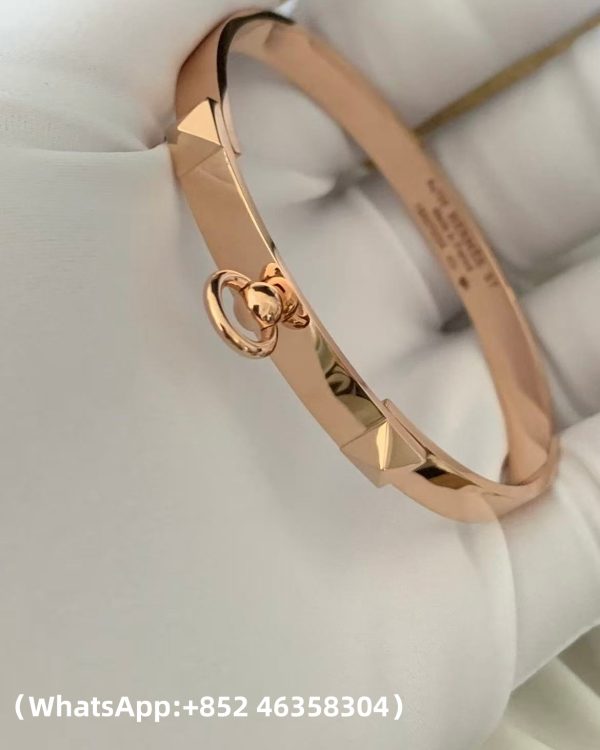 Custom Solid 18K Gold Hermes Jewelry Collier de Chien Bracelet Small Model