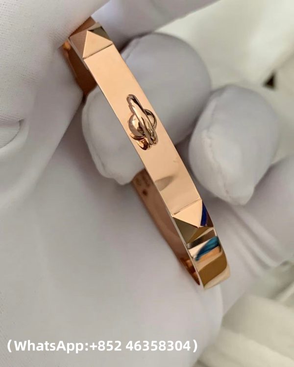 Custom Solid 18K Gold Hermes Jewelry Collier de Chien Bracelet Small Model