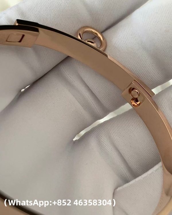 Custom Solid 18K Gold Hermes Jewelry Collier de Chien Bracelet Small Model