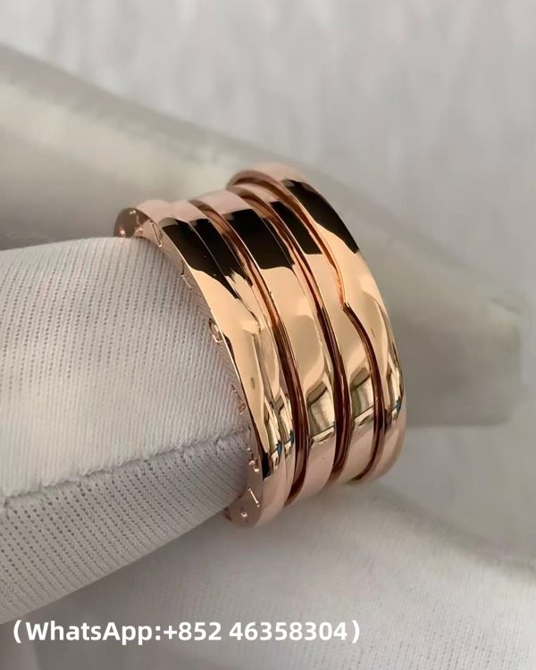 Custom Solid 18k Gold Bulgari Jewelry B.zero1 Three-Band Ring Custom Solid 18k Gold Bulgari Jewelry B.zero1 Three-Band Ring