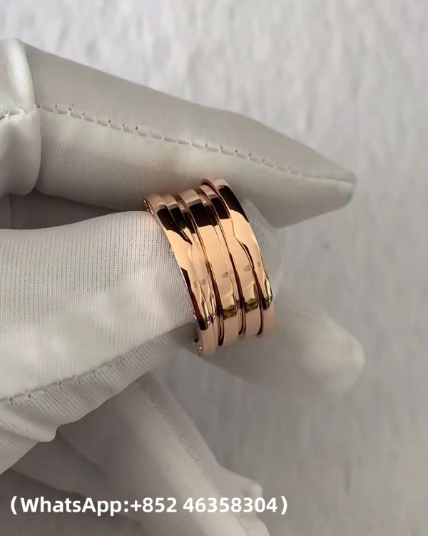 Custom Solid 18k Gold Bulgari Jewelry B.zero1 Three-Band Ring Custom Solid 18k Gold Bulgari Jewelry B.zero1 Three-Band Ring