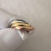 Custom Solid 18k Gold Cartier Jewelry Trinity Ring, Classic Model