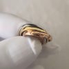 Custom Solid 18k Gold Cartier Jewelry Trinity Ring, Classic Model