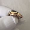 Custom Solid 18k Gold Cartier Jewelry Trinity Ring, Classic Model