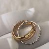 Custom Solid 18k Gold Cartier Jewelry Trinity Ring, Classic Model