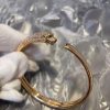 Custom Solid 18k Gold Cartier Jewelry Panthère De Cartier Bracelet Small Model Half-Paved
