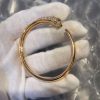 Custom Solid 18k Gold Cartier Jewelry Panthère De Cartier Bracelet Small Model Half-Paved