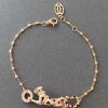 Custom Solid 18k Gold Cartier Jewelry Panthère de Cartier Bracelet, on Chain, Diamonds