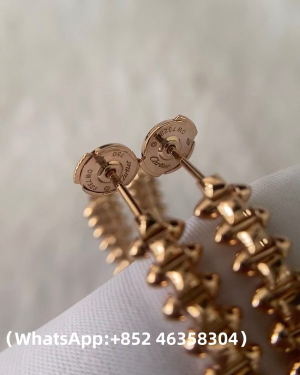 Custom Solid 18k Gold Cartier Clash de Cartier Hoop Earrings Large Model