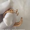 Custom Solid 18k Gold Cartier Clash de Cartier Hoop Earrings Large Model