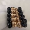 Custom 18k gold Clash de Cartier Hoop Earrings Onyx Extra-Large Model Diamonds