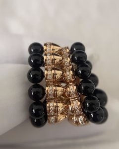 Custom 18k gold Clash de Cartier Hoop Earrings Onyx Extra-Large Model Diamonds