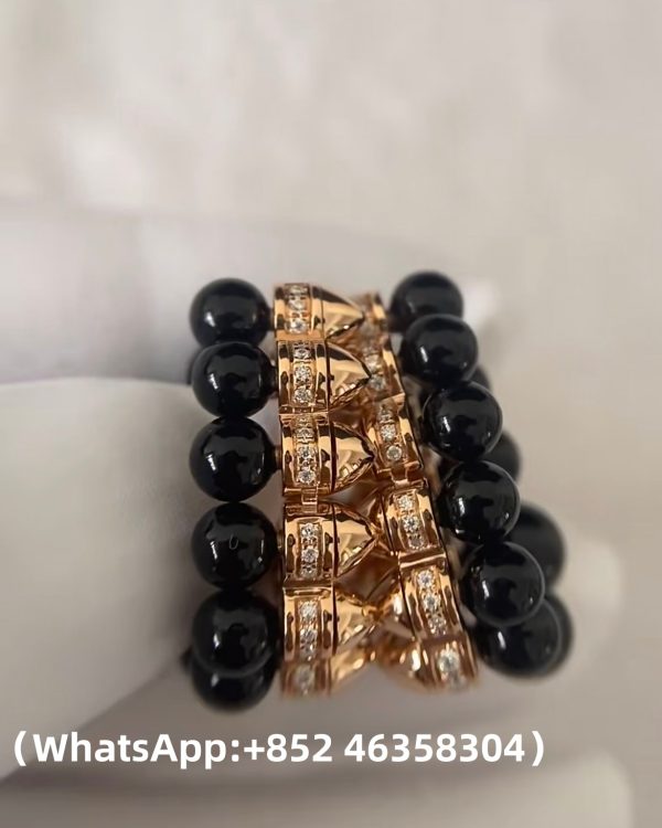 Custom 18k gold Clash de Cartier Hoop Earrings Onyx Extra-Large Model Diamonds