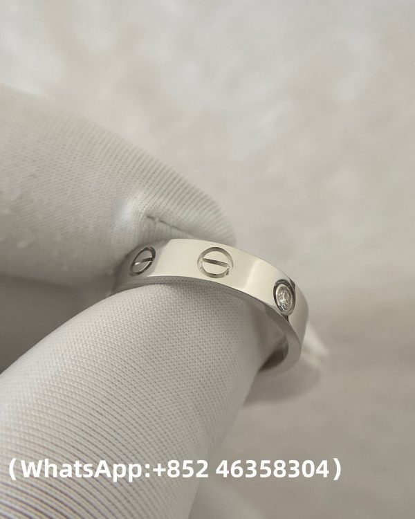 Custom Solid 18k Gold Cartier Jewelry LOVE Ring Small Model 1 Diamond