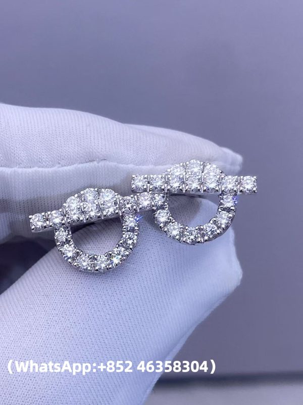 Custom Solid 18k Gold Hermes Jewelry Finesse Earrings