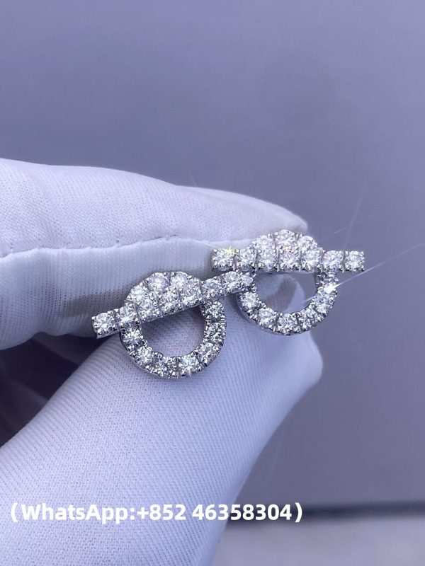 Custom Solid 18k Gold Hermes Jewelry Finesse Earrings