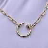 Custom Solid 18k Gold Cartier Jewelry Juste un Clou Necklace, Diamonds