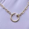 Custom Solid 18k Gold Cartier Jewelry Juste un Clou Necklace, Diamonds