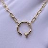 Custom Solid 18k Gold Cartier Jewelry Juste un Clou Necklace, Diamonds