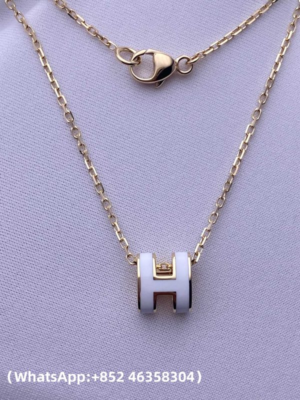 Custom Solid Jewelry Hermes Mini Pop H Necklace