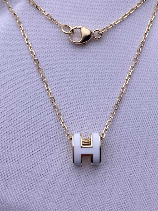 Custom Solid Jewelry Hermes Mini Pop H Necklace