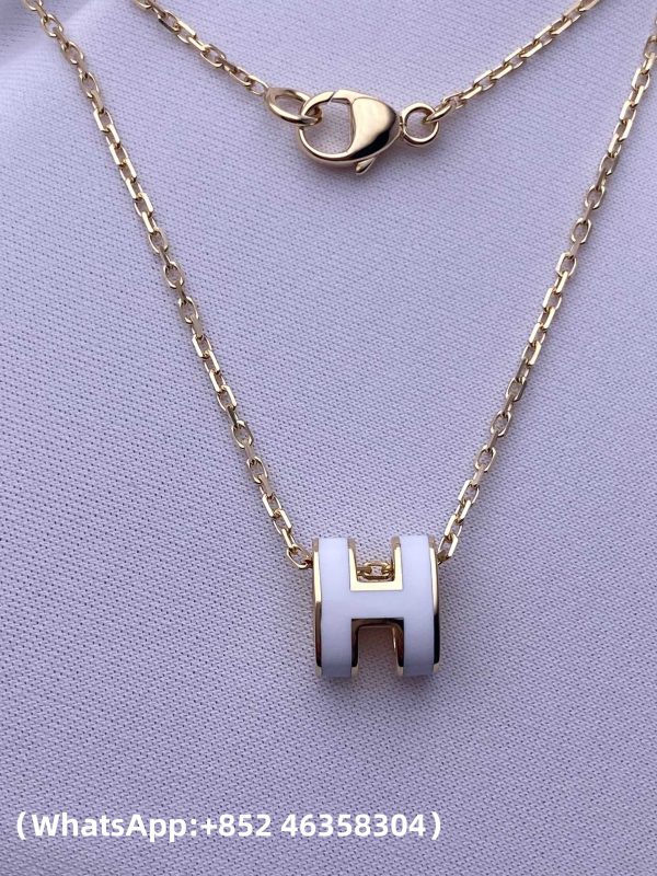 Custom Solid Jewelry Hermes Mini Pop H Necklace