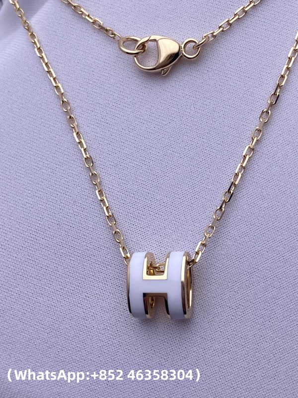 Custom Solid Jewelry Hermes Mini Pop H Necklace