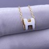 Custom Solid Jewelry Hermes Mini Pop H Necklace