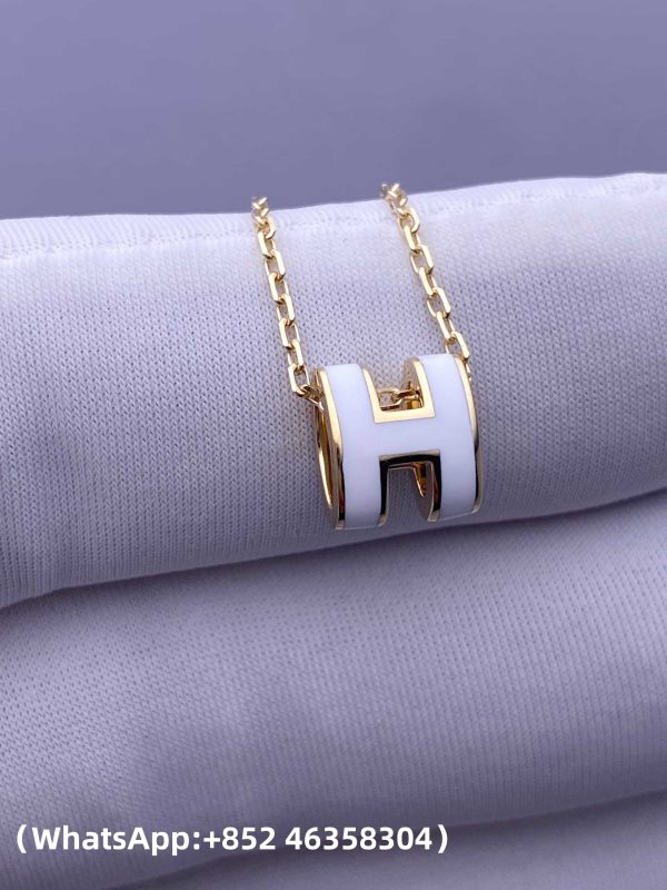 Custom Solid Jewelry Hermes Mini Pop H Necklace