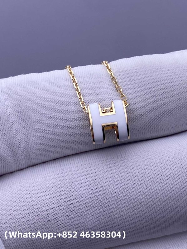 Custom Solid Jewelry Hermes Mini Pop H Necklace