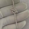 Custom Solid Hermes Finesses Diamond White Gold Bracelet