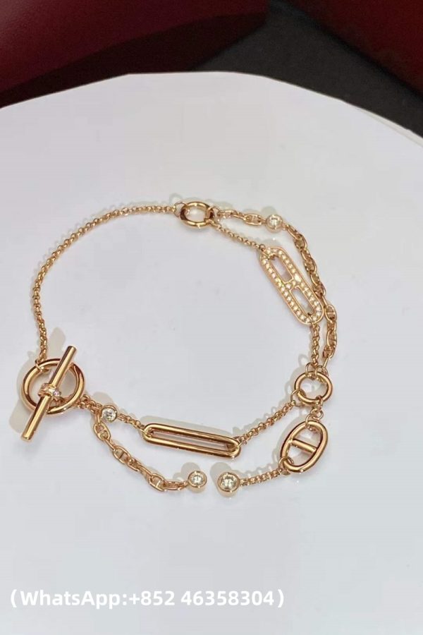 Custom Solid Hermes Chaine d’ancre Chaos Bracelet