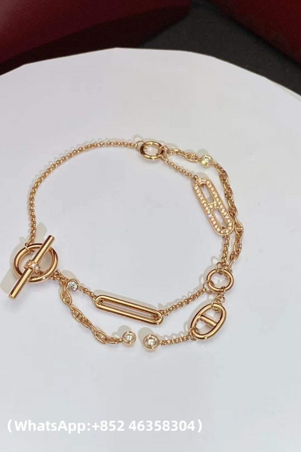 Custom Solid Hermes Chaine d’ancre Chaos Bracelet