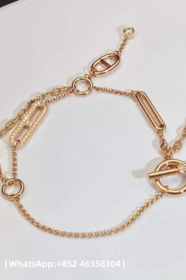 Custom Solid Hermes Chaine d’ancre Chaos Bracelet