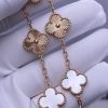 Custom Solid 18k Gold Jewelry Van Cleef & Arpels Vintage Alhambra Bracelet 5 Motifs Mother-of-pearl