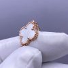 Custom Solid 18k Gold Jewelry Van Cleef & Arpels Vintage Alhambra Bracelet 5 Motifs Mother-of-pearl
