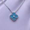 Custom Solid 18k Gold Van Cleef & Arpels Jewelry Vintage Alhambra Diamond Celadon Sèvres Porcelain 2022 Holiday Pendant